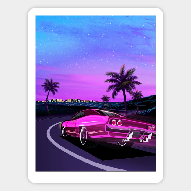 Outrun The Night Magnet by Artful Vista